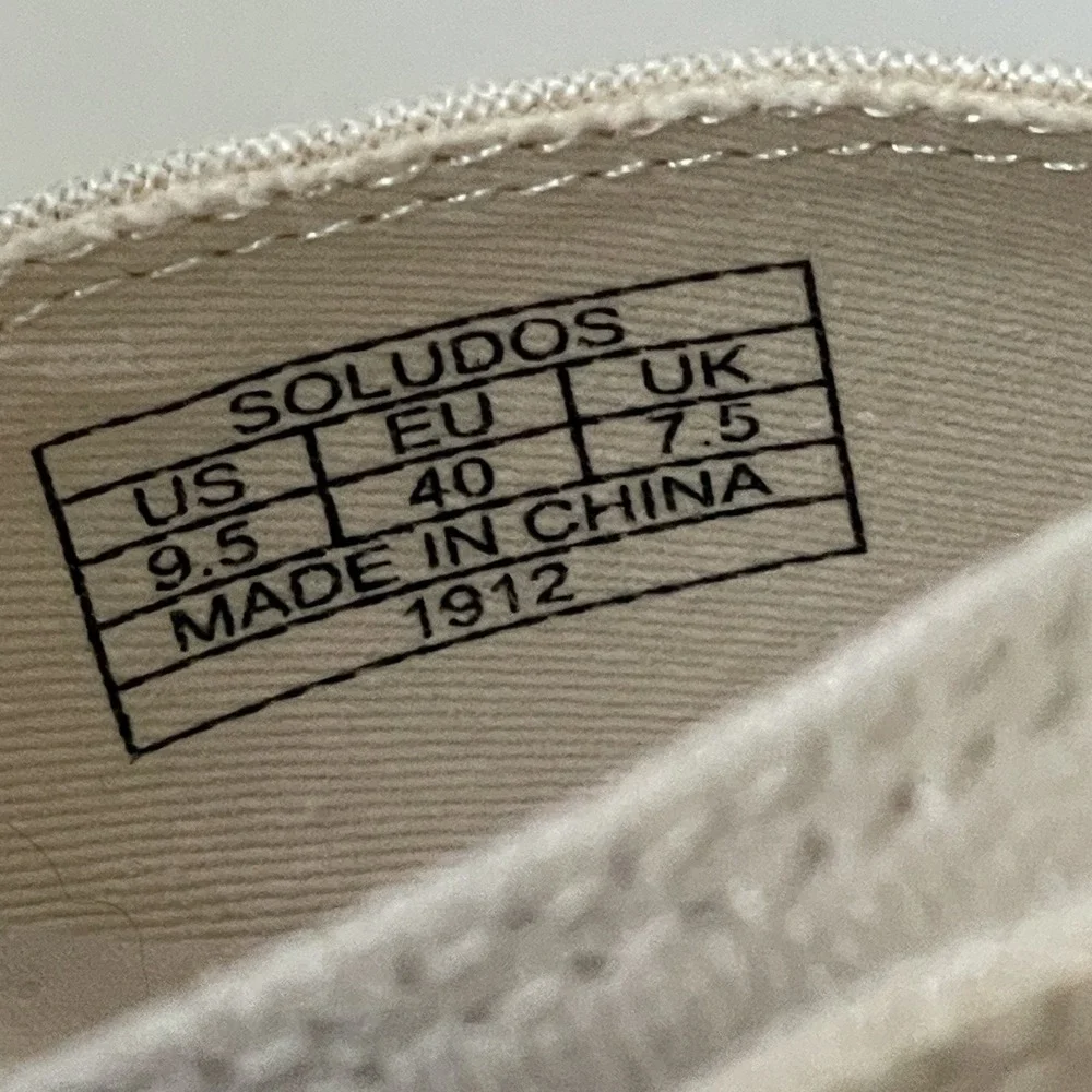 Soludos Marseille Wedge Espadrilles Womens 9.5 EU40 La Concha Ivory Linen Ankle